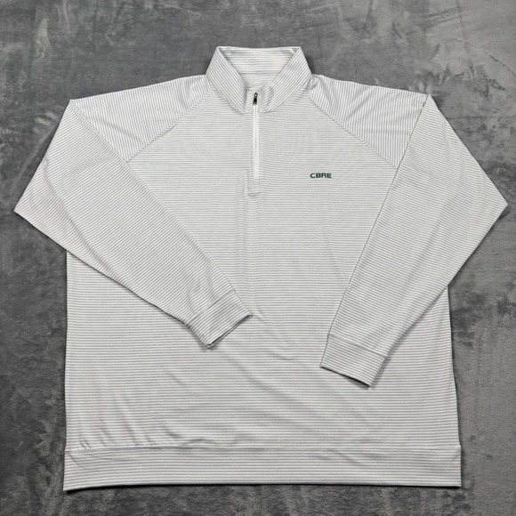 Holderness & Bourne Other - Holderness & Bourne The Stewart 1/4 Quarter Zip Men's Size XXL White & Gray Golf